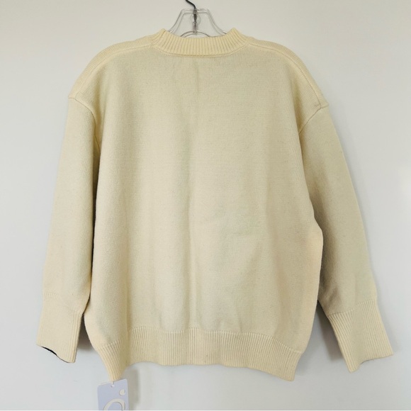 Commense Sweater Top Womens Size XS Black Ivory Relaxed Classic - Picture 10 of 15